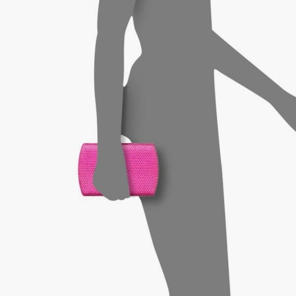 CRYSTAL EMBELLISHED EVENING BAG NWT HOT PINK - Picture 11 of 11